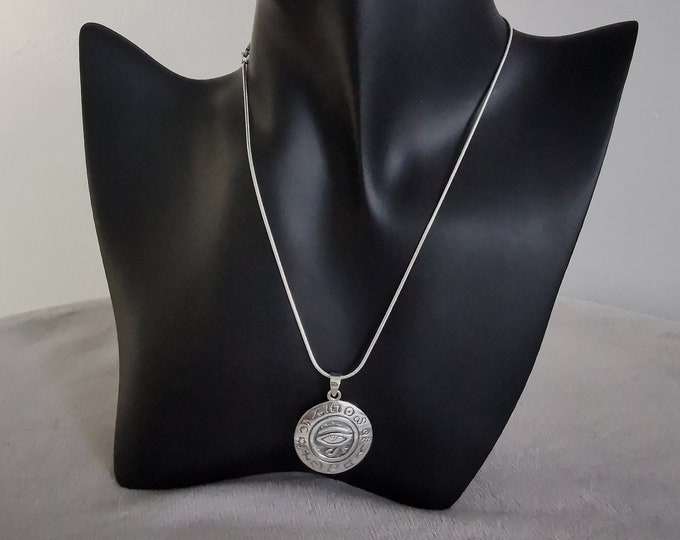 Eye of Horus Pendant (Sterling Silver) - Chain NOT included