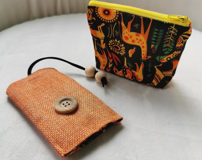 Purse & Keybag Sets of 2 (4 different variations available ) - Handmade by Ylva