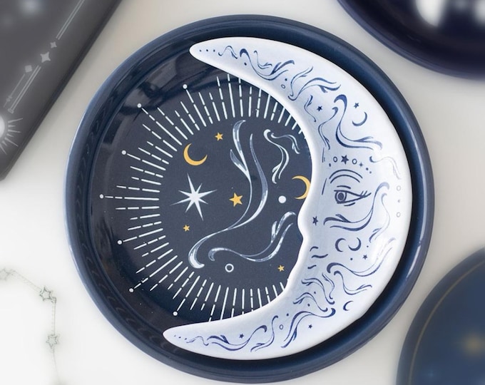 Moon Stacking Trinket Dish (Blue)