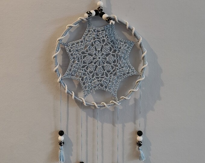 Light Blue Dreamcatcher - Handmade by Ylva
