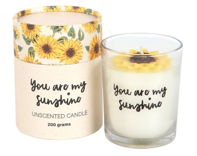 Candle with 3D Sunflowe