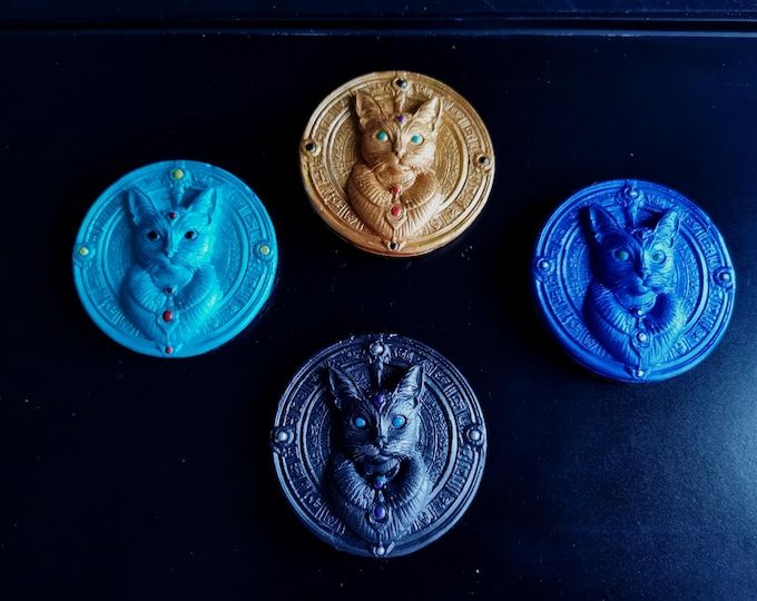 Bastet Altar Tile (4 different variations available) - casted and handpainted by Ylva