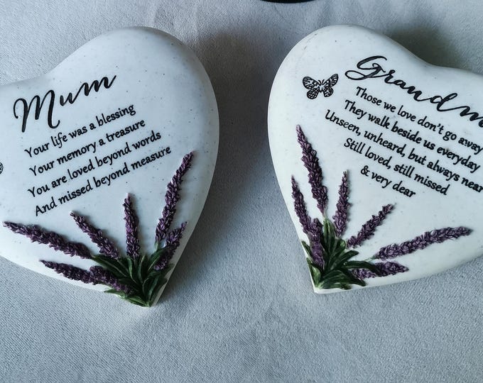 In Rememberance/ Thought of Ceramic Hearts (2 different variations available)