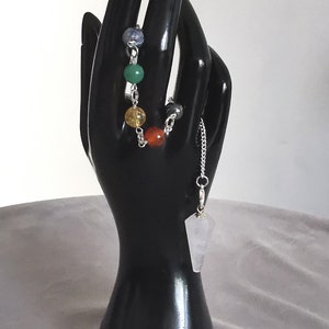 Pendolo per rabdomanzia in quarzo rosa per chakra