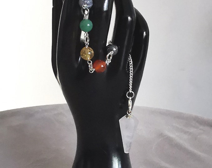 Rose Quartz Chakra Dowsing Pendulum