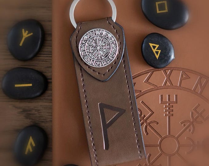 Faux Leather Keyring - Viking Style (3 different variations available)