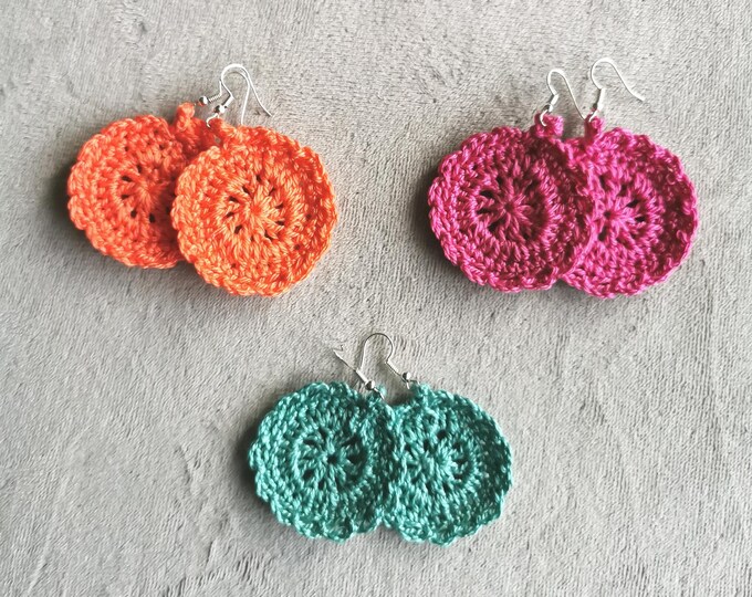 Crocheted Earrings (6 different variations available) - Handmade by Ylva