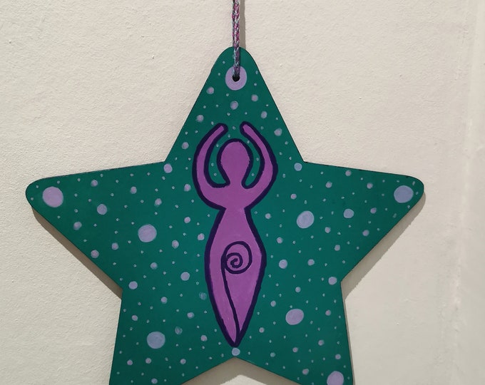 Goddess opening to Universe Wall Décor - Hand painted by Ylva