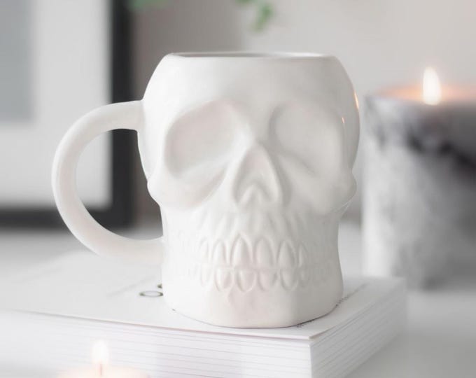 White Skull Mug