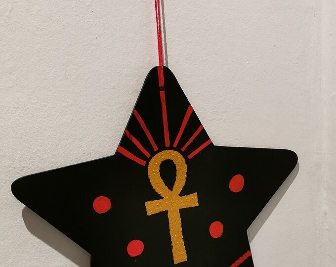 Ankh Star Wall Décor - Handpainted by Ylva