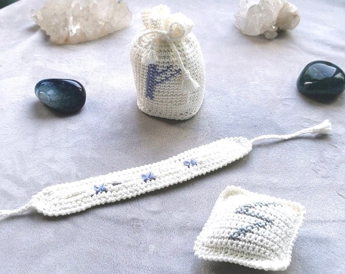 Rune Pouch, Bracelet & Mini Pillow Set - Handmade by Ylva