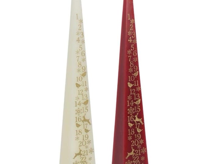 Christmas Countdown Candles ( 2 colours available)