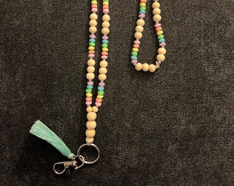 Pastel Rainbow Lanyard