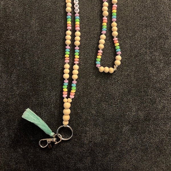 Pastel Rainbow Lanyard