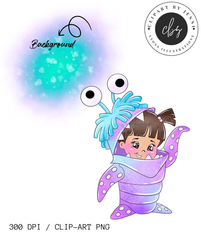 Watercolour Monsters Inc Boo Clipart / Boo Clipart / Monsters Inc Boo ...