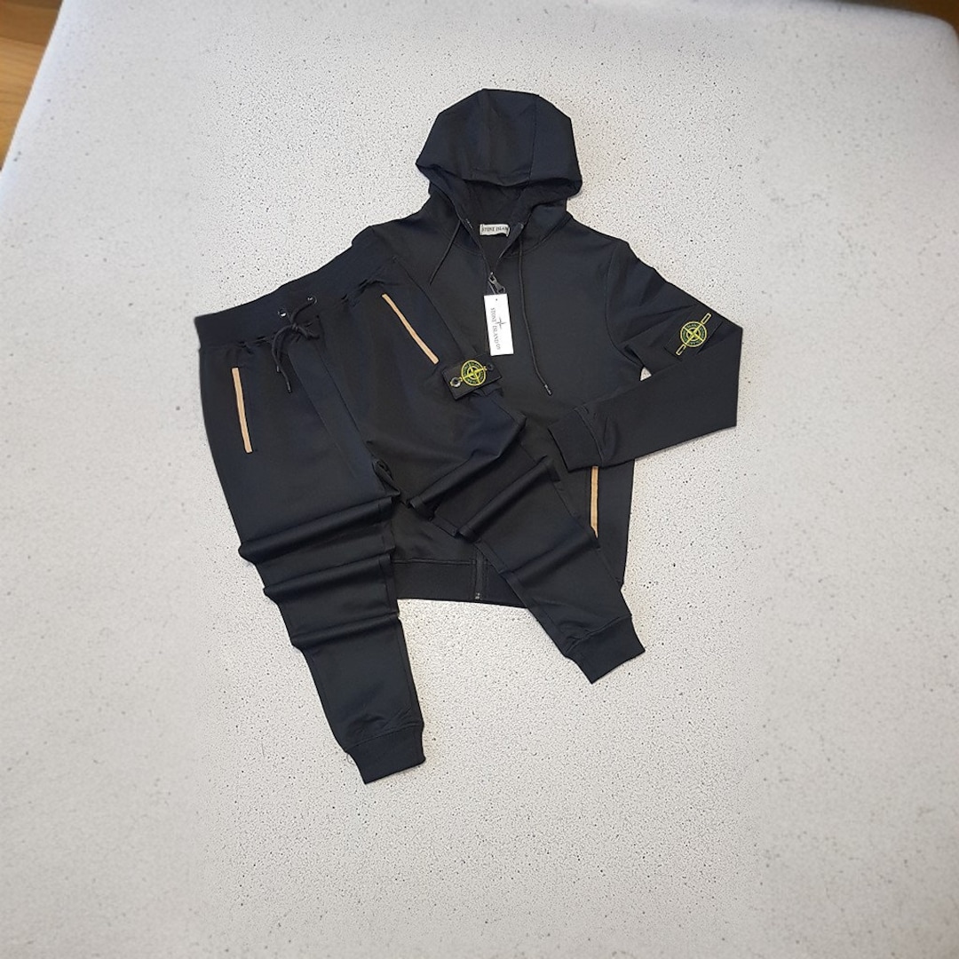 Full Zip up Hoodie Tracksuit Set for Men Fitness & Casual Etsy