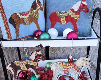 PDF Cross Stitch Charts Christmas Horses Collection