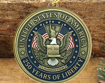 250 Years Ornament, USA Independence Day Acrylic Keepsake, Eagle Independence Decor