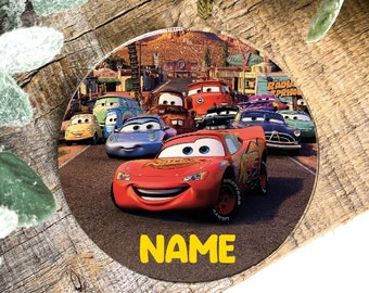 Disney Cars Christmas Ornament, Personalized Pixar Car Gift, Lightning McQueen Keepsake Gift For Boys