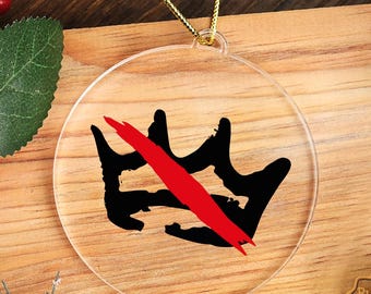 No Kings Protest Ornament, Minimalist Acrylic Decor, Anti-authoritarian Gift, Resistance Keepsake