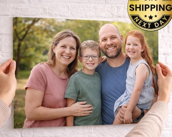 Custom Family Photo Metal Print Decor, Glossy Aluminum Keepsake, Memory Gift For Loved Ones