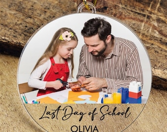 Personalized Last Day of School Photo Ornament, Kids School Gift, Teacher Keepsake Decor