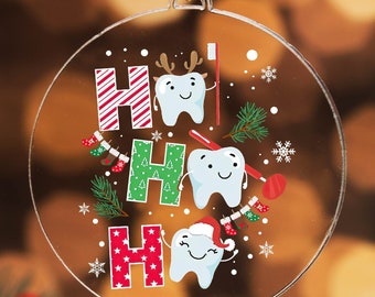 Funny Tooth Christmas Ornament, Dentist Gift, Dental Student Graduation, Workplace Decor