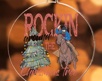 Western Cowboy Ornament, Retro Holiday Decor, Rockin Around The Christmas Tree Decor