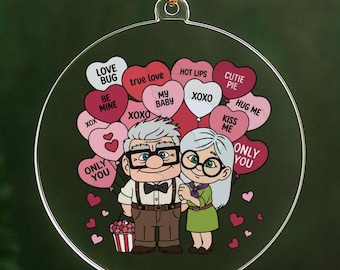 Old Couple Love Ornament, Married Couple Anniversary Keepsake, Sweet Love Story Acrylic Ornament
