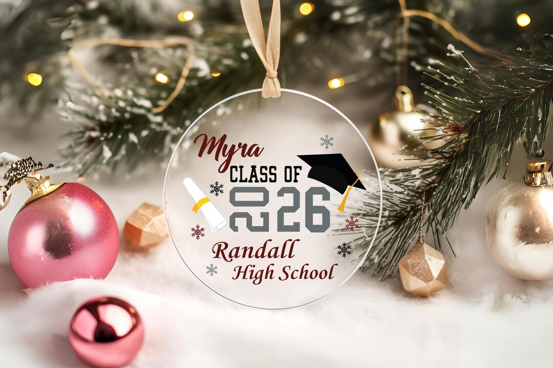 Personalized Graduation Ornament, Class of 2026, Acrylic Senior Gift - Etsy