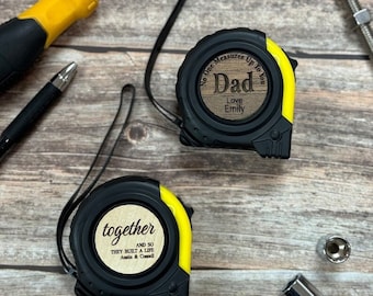 Engraved Tape Measure,Personalized Fathers Day Gift,Custom Measuring Present For Him,DIY Dad Grandad Tool,Carpenter Tool,Husband Gift Ideas