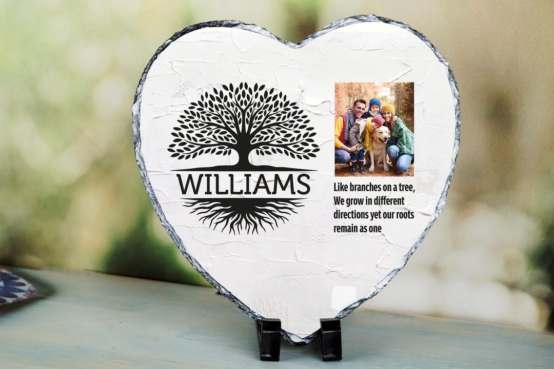 Custom Family Photo on Rock Slate,personalized Home Decor,memorial Gift,picture Rock Slate,mom