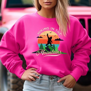 Outdoor Hiking Bigfoot sweatshirt, Funny Camping shirt, Nature sweatshirt, Mountain hiking shirt, Bigfoot lover shirt, vacation shirt