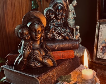 Madonna and Child Bust Statue