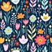 Flowers Digital Paper, Flowers Seamless Pattern, Floral Prints, Flowers ...