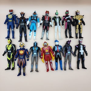 KAMEN RIDER (Bandai) Hero Series 4" Soft Vinyl (Sofubi) Figure Lot of 14