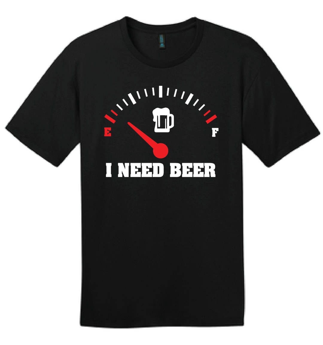 new black graphic tee 'i need beer' ;;; /xl ... unisex main image 1