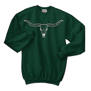 Longhorn Crewneck | F260 Deep Forest