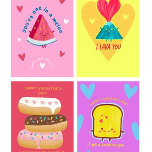 Cartes de Saint-Valentin drôles de jeu de mots : 3,5 x 5 po. Imprimables, téléchargement et impression immédiats, amusantes à offrir à leurs amis ou à leurs proches.