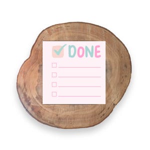 Checkmark Done | Stationery - 3x3 Sticky Notes | Unique Gifts for Family Friends