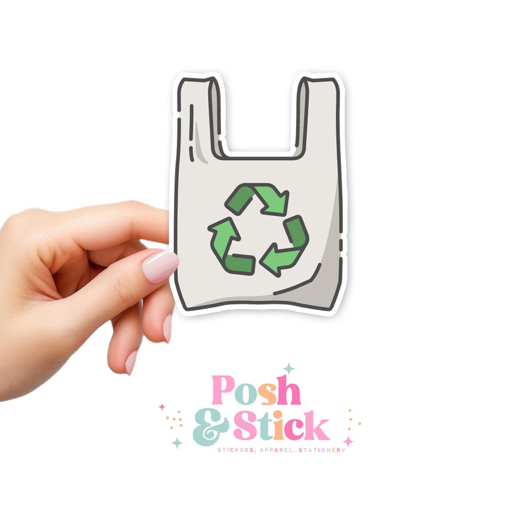 Eco-friendly Bag | Sustainable Style Clear Vinyl Stickers | Unique ...