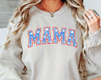 America Mama Sweatshirt | Mama Mode Activated Collection | Unique Gifts for Family Friends