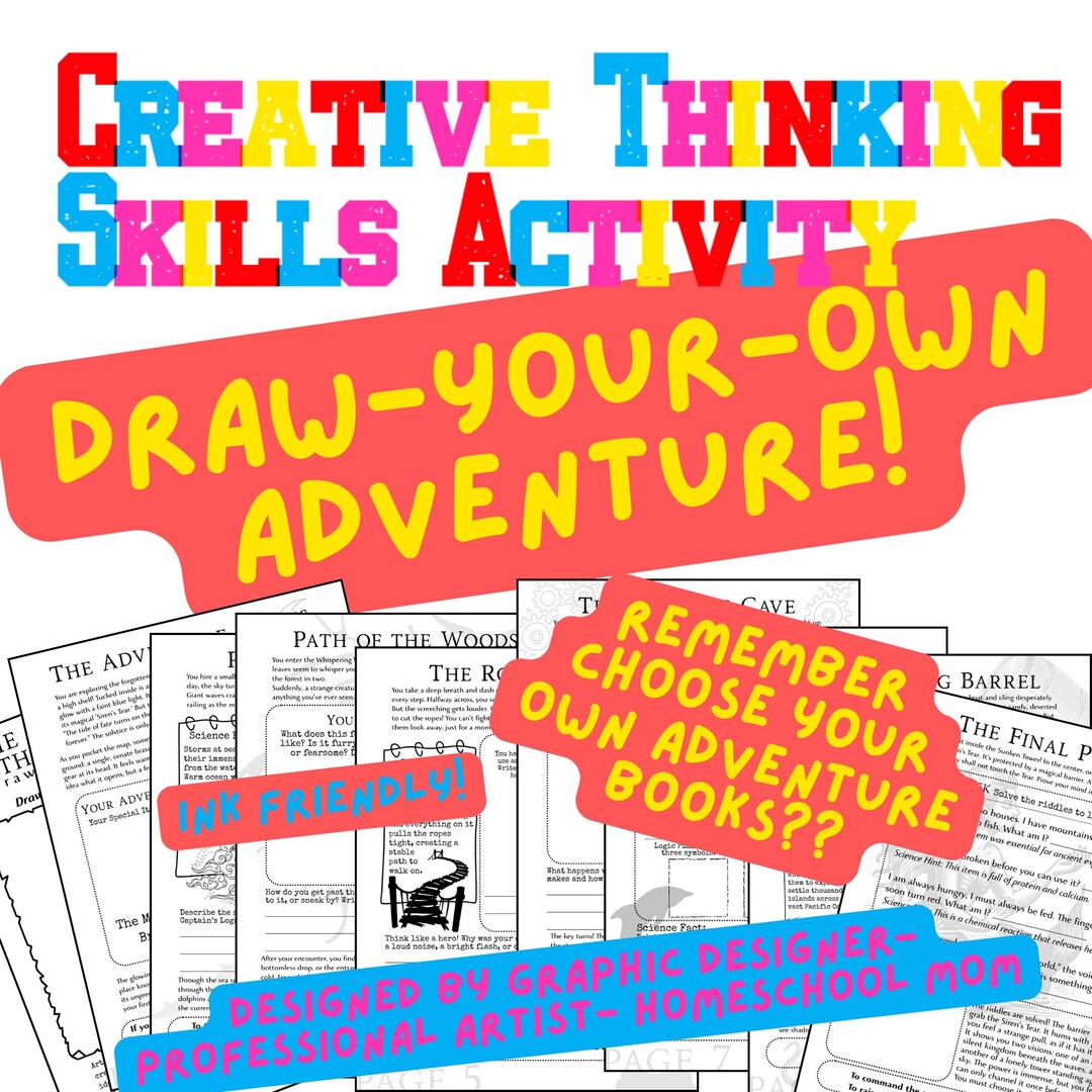 Homeschool Printable Drawing Game | Choose Your Own Adventure for Kids ...