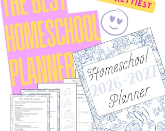 Homeschool Planner with Calendar, Homeschool Record Keeping