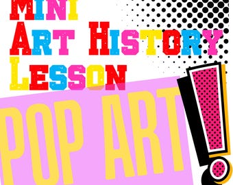 Pop Art Lesson | Art History Worksheet | Homeschool Art Lesson | History through Art | Kid Printable Art Activity | Art History for Kids