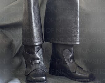 Custom Pebble Grain Leather Pirate Boots – Handmade, Buccaneer Cosplay, LARP, Ren Faire, Handmade