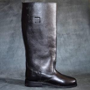 Bottes d'équitation - Chaussures équestres personnalisées en cuir véritable avec fermeture à glissière, confort et style