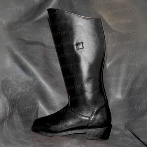 Vintage Everett Hitch Appaloosa Cowboy Boots, Custom Brown Leather Stovepipe Boots for Action Shooting & Western Style