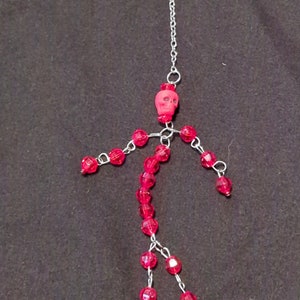 Red Skeleton Keychain