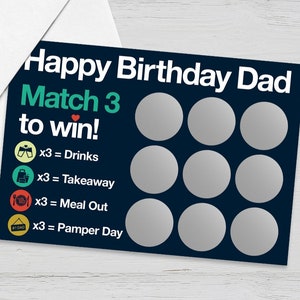 Cadeau d'anniversaire pour papa, cadeau pour papa, cadeau pour papa, carte à gratter d'anniversaire pour papa, carte d'anniversaire pour papa, carte à gratter pour papa, anniversaire de papa